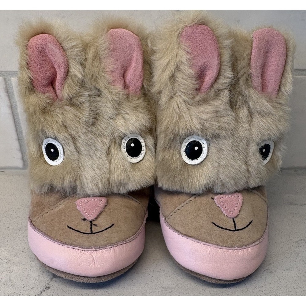 VINTAGE Robeez by Stride Rite Soft Soles 3D Bunny Booties 0-6 Months New In Box